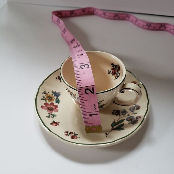 Old Abbey Sprays Cup and Saucer Made in Saar Basin - Picture 11 of 11